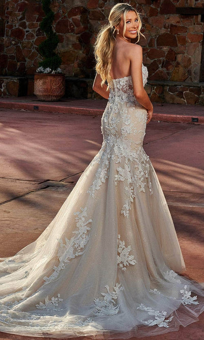 Rachel Allan RB5027 Strapless Lace Trumpet Bridal Gown