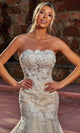 Rachel Allan RB5027 Strapless Lace Trumpet Bridal Gown