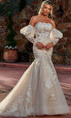 Rachel Allan RB5027 Strapless Lace Trumpet Bridal Gown