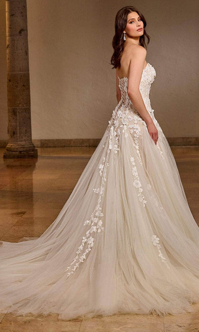 Rachel Allan RB5042 Lace Applique Strapless Bridal Gown