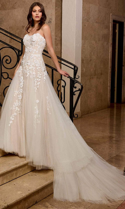 Rachel Allan RB5042 Lace Applique Strapless Bridal Gown