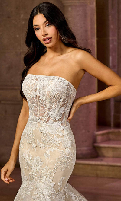 Rachel Allan RB5044 Strapless Embroidered Trumpet Bridal Gown