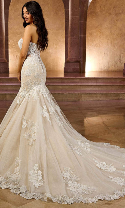 Rachel Allan RB5044 Strapless Embroidered Trumpet Bridal Gown