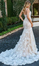 Rachel Allan RB5063 3D Floral Appliqued Trumpet Bridal Gown