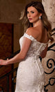 Rachel Allan RB5082 Off-Shoulder Floral Lace Mermaid Gown