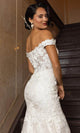 Rachel Allan RB5082 Off-Shoulder Floral Lace Mermaid Gown