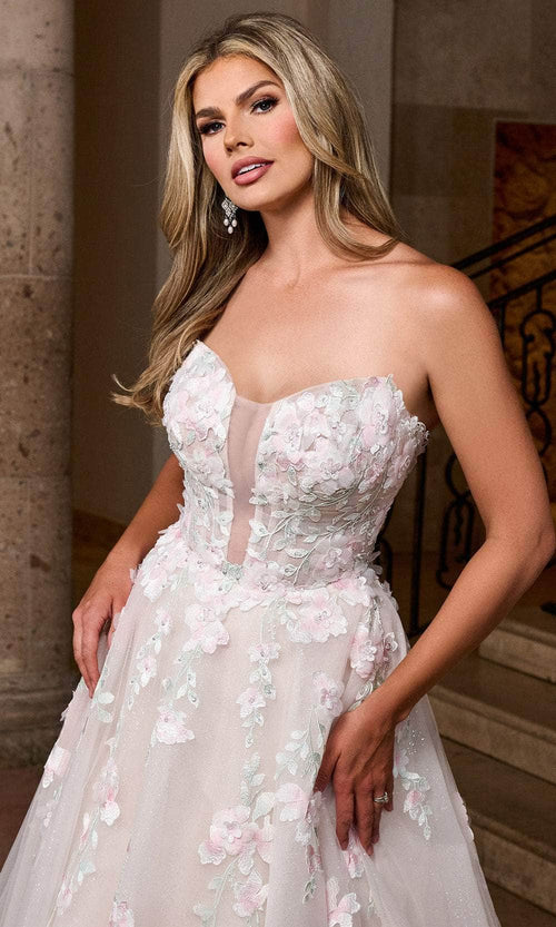 Rachel Allan RB5084 Floral Sweetheart Wedding Gown