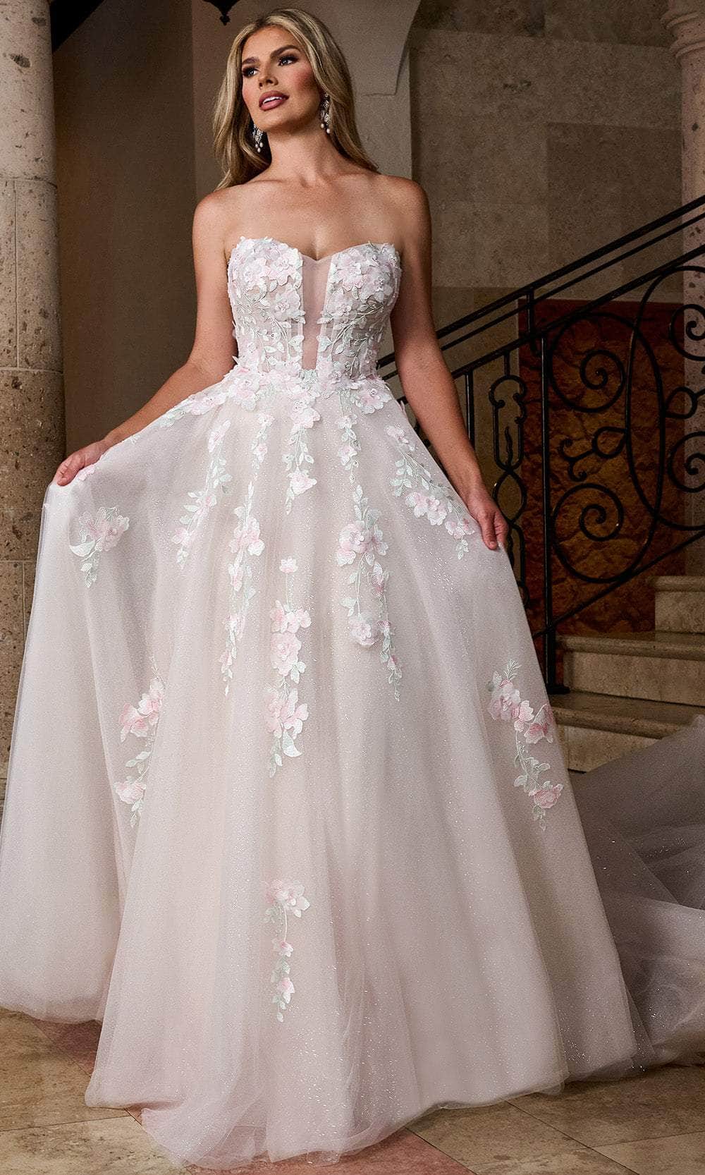Rachel Allan RB5084 Floral Sweetheart Wedding Gown