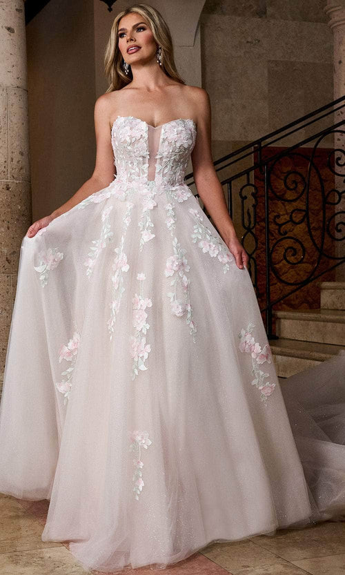 Rachel Allan RB5084 Floral Sweetheart Wedding Gown