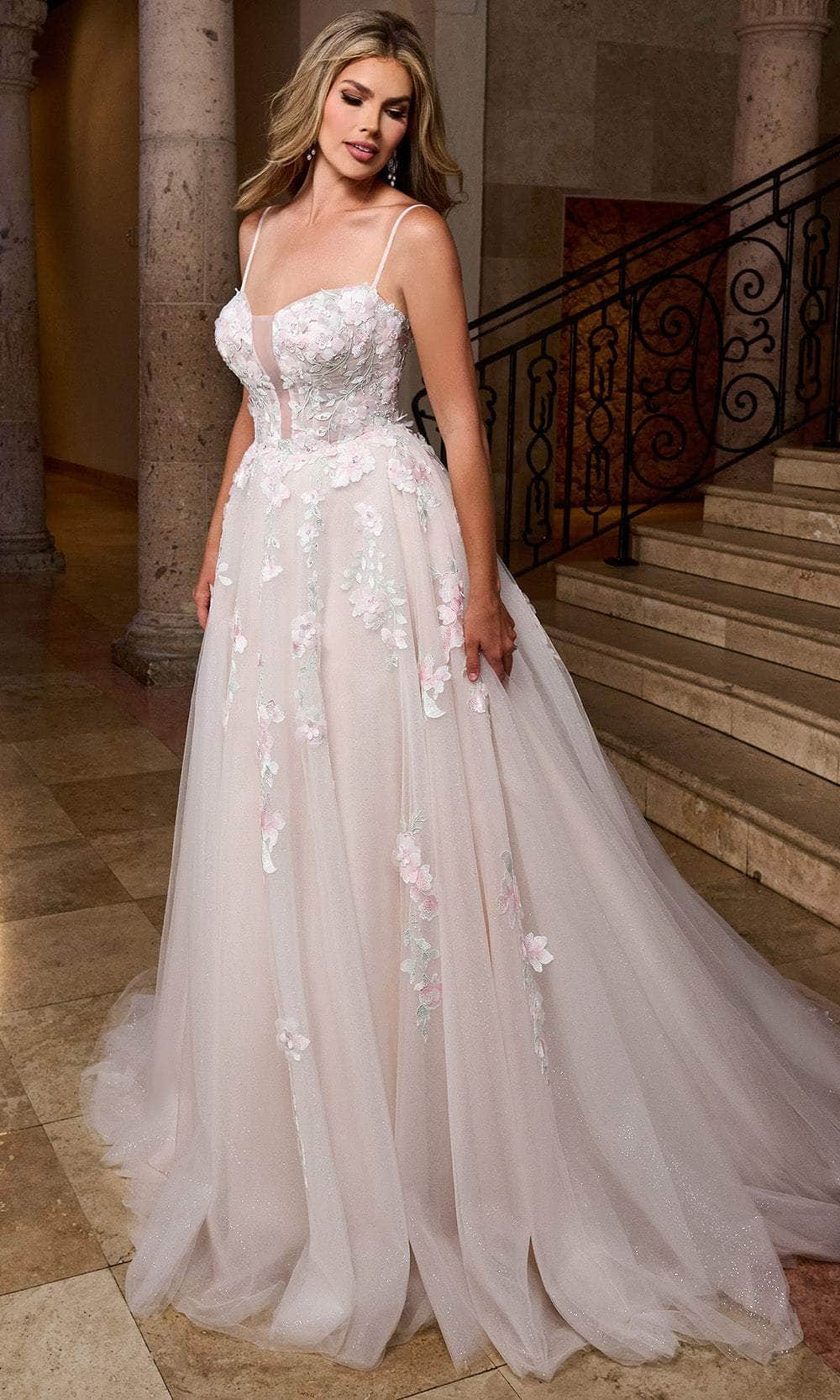 Rachel Allan RB5084 Floral Sweetheart Wedding Gown
