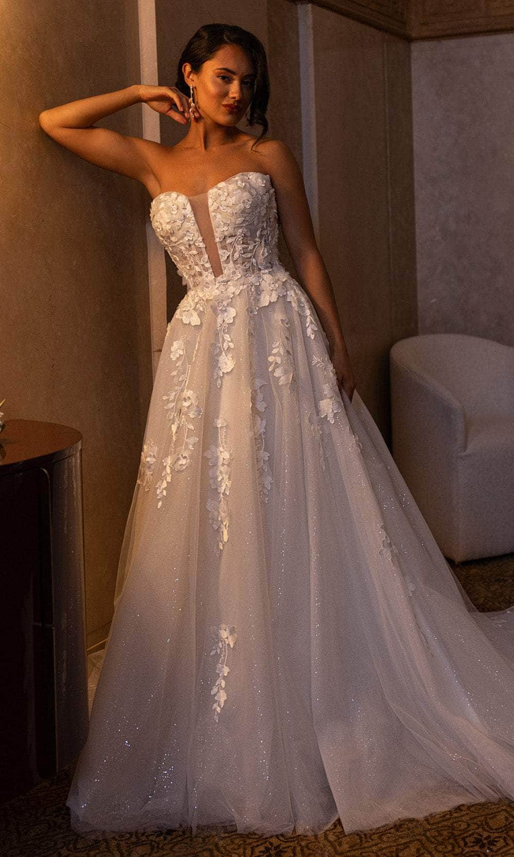 Rachel Allan RB5084 Floral Sweetheart Wedding Gown