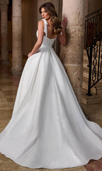 Rachel Allan RB5086 Pleated Skirt Sweetheart Wedding Gown