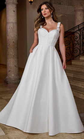 Rachel Allan RB5086 Pleated Skirt Sweetheart Wedding Gown