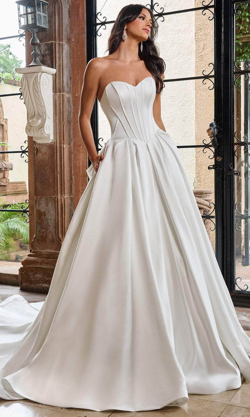 Rachel Allan RB5092 Sweetheart Wedding Gown with Luxurious Pleats