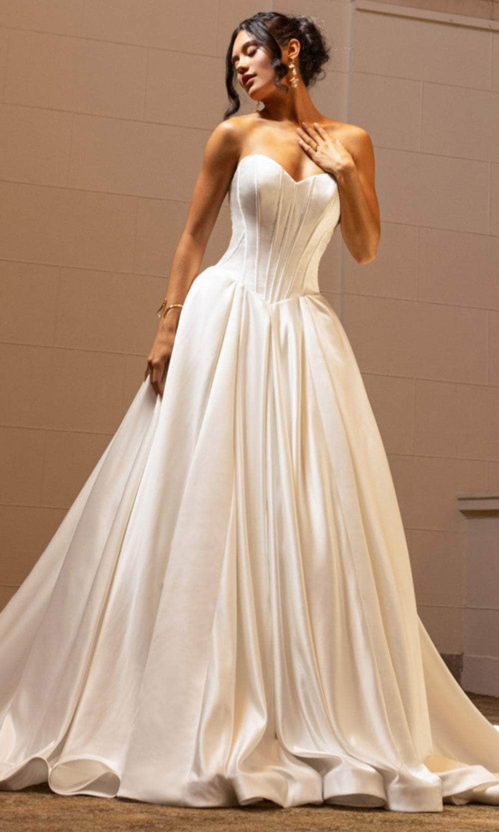 Rachel Allan RB5092 Sweetheart Wedding Gown with Luxurious Pleats