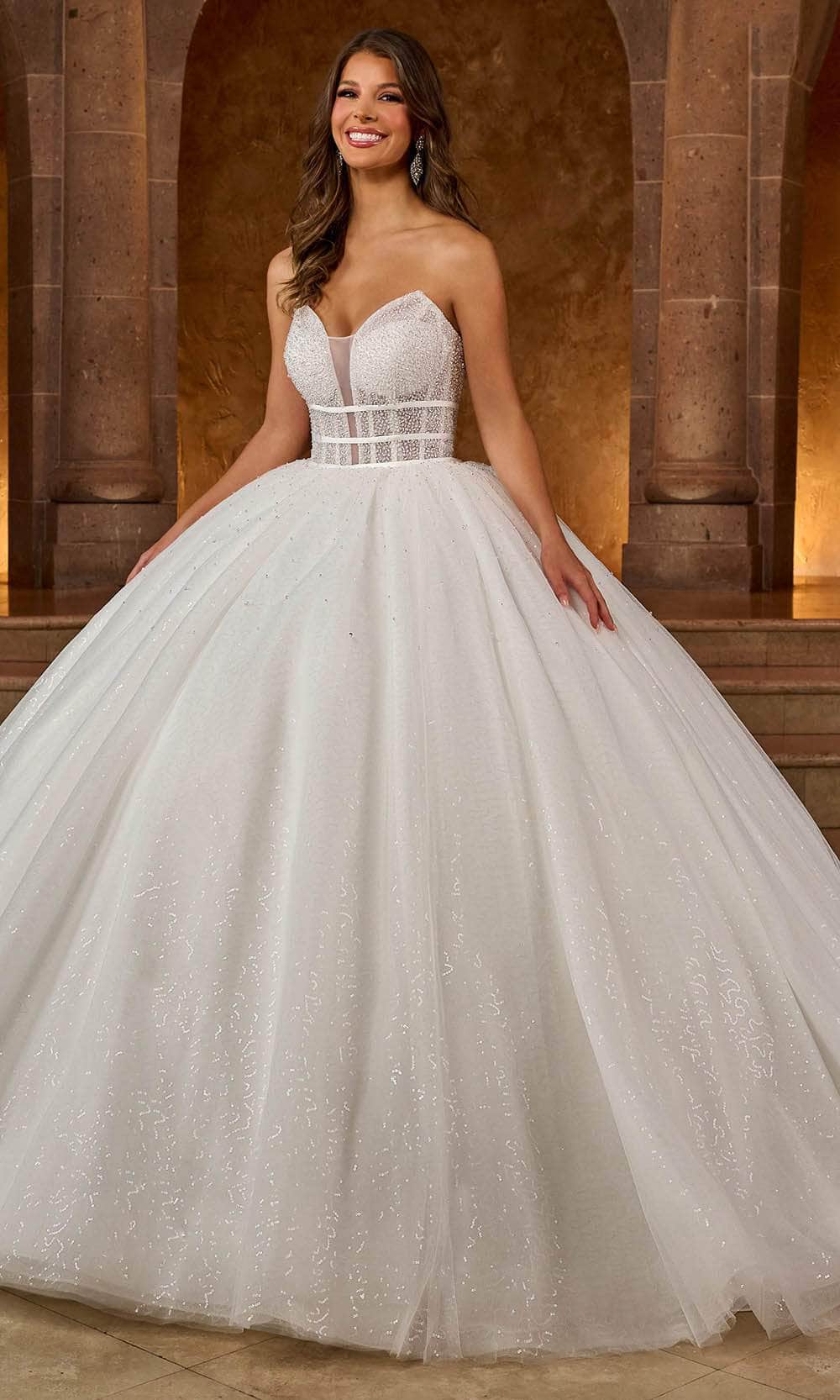 Rachel Allan RB6141 Sequin Strapless Ballgown