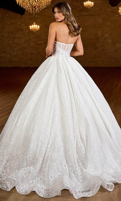 Rachel Allan RB6150 V-Neck Floral Print A-Line Gown