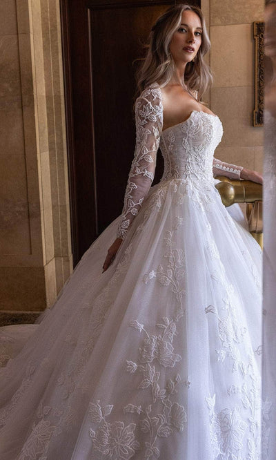 Rachel Allan RB6161 Detachable Sleeve Sweetheart Bridal Gown