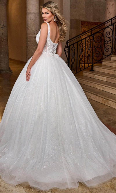 Rachel Allan RB6165 Glitter Tulle Ballgown with Corset Bodice