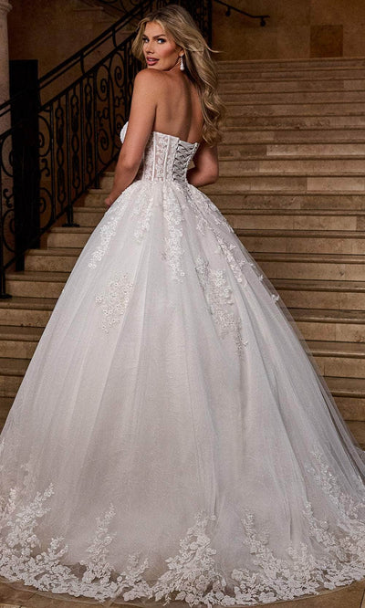 Rachel Allan RB6166 Sheer Bodice Sweetheart Bridal Gown