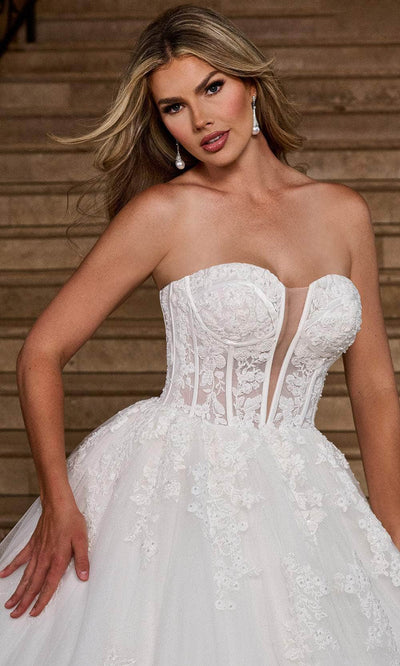 Rachel Allan RB6166 Sheer Bodice Sweetheart Bridal Gown