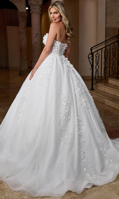 Rachel Allan RB6167 3D Floral Strapless Bridal Ballgown