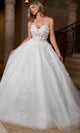 Rachel Allan RB6167 3D Floral Strapless Bridal Ballgown