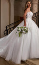 Rachel Allan RB6167 3D Floral Strapless Bridal Ballgown