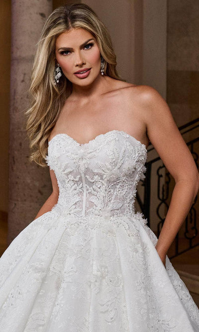 Rachel Allan RB6168 Sweetheart Corset Ballgown with Lace Appliques