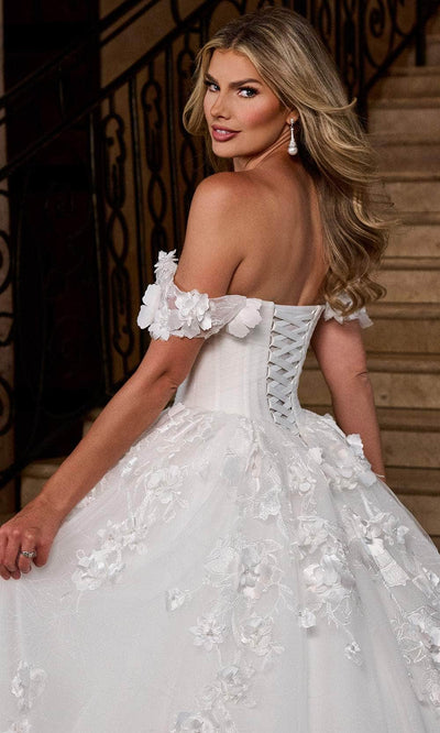 Rachel Allan RB6170 Off-Shoulder Floral Corset Ballgown