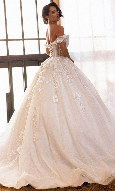 Rachel Allan RB6170 Off-Shoulder Floral Corset Ballgown