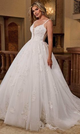 Rachel Allan RB6171 Elegant Sleeveless Ballgown with Lace-Up Back