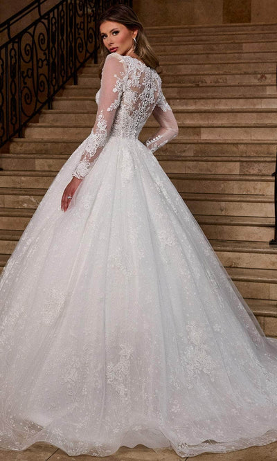 Rachel Allan RB6172 Lace Illusion Bodice Wedding Gown