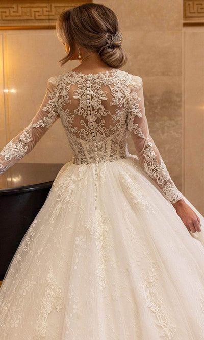Rachel Allan RB6172 Lace Illusion Bodice Wedding Gown