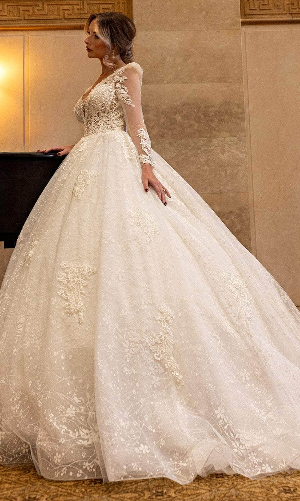 Rachel Allan RB6172 Lace Illusion Bodice Wedding Gown