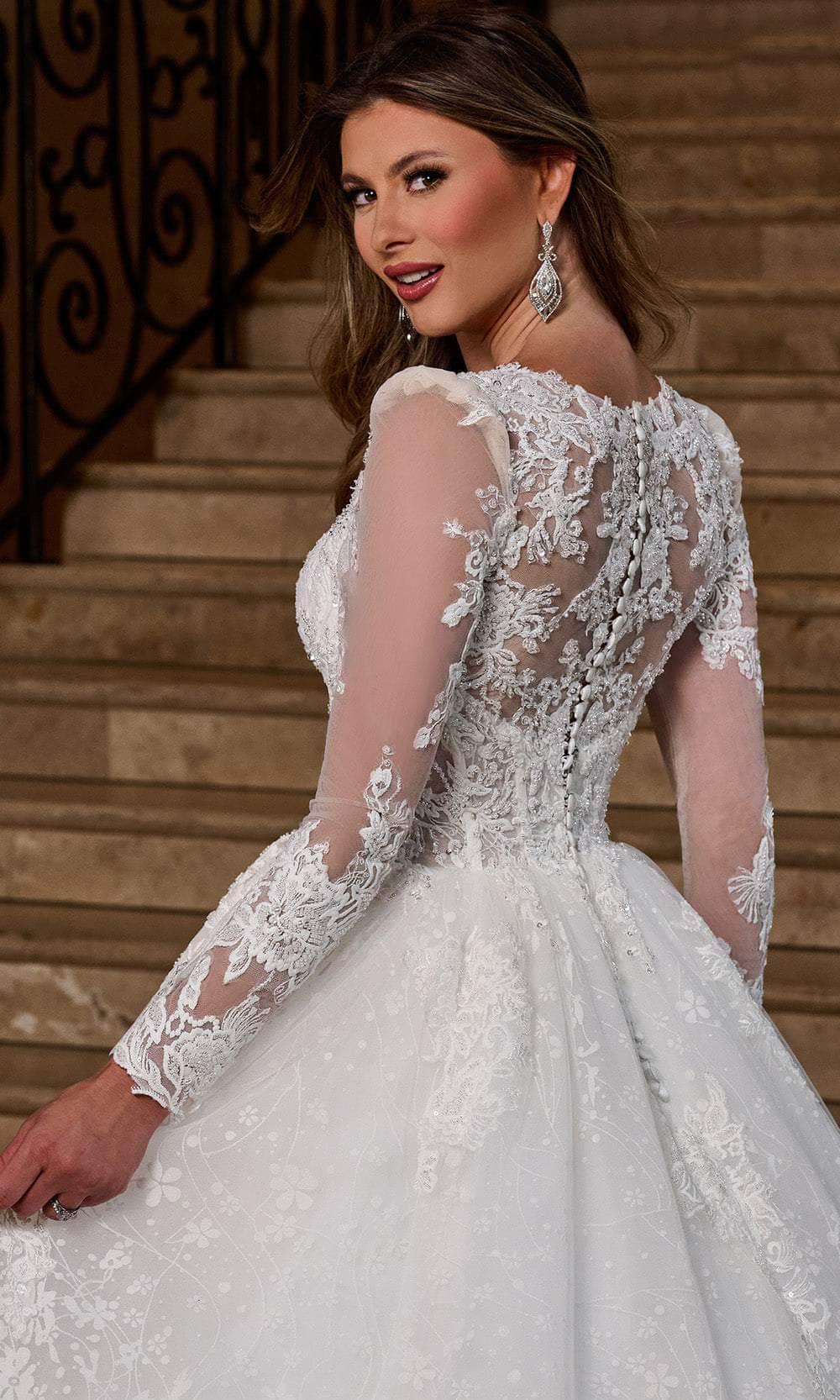 Rachel Allan RB6172 Lace Illusion Bodice Wedding Gown