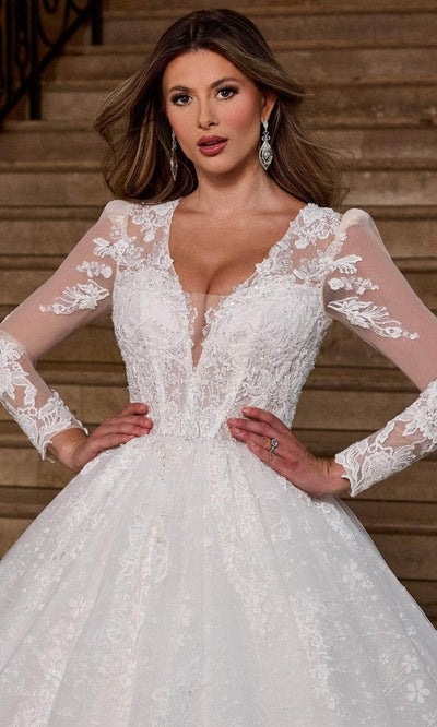 Rachel Allan RB6172 Lace Illusion Bodice Wedding Gown