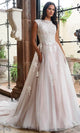 Rachel Allan RB7002 Floral Lace Cap Sleeve Ballgown