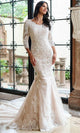Rachel Allan RB7003 Embroidered Lace Mermaid Wedding Gown