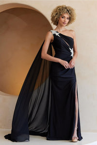 Red Carpet Dress Asymmetrical Mermaid Gala Gown By Amelia Couture 7056 - Dress