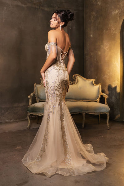 Red Carpet Dress Off Shoulder Mermaid Evening Gown By May Queen MQ2136 - Dress