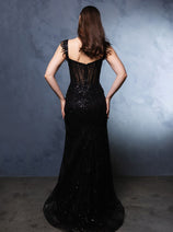 Long Sequins Prom Dress Off-Shoulder Evening Gown & Plus Size By MQ2132