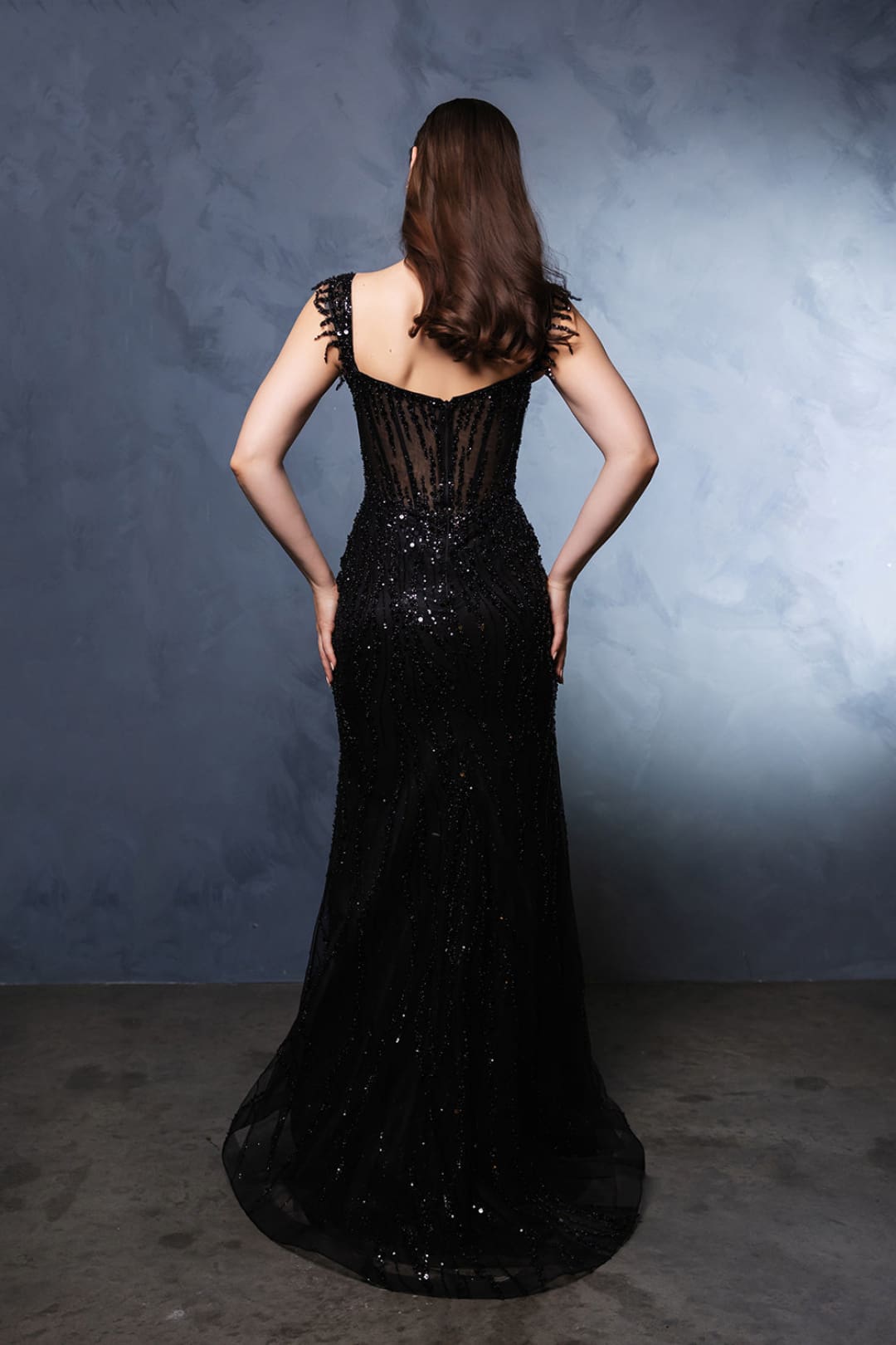 Red Carpet Dress Off-Shoulder Sequin High Split By May Queen MQ2132 - Dress