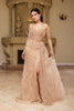 Red Carpet Dress Sleeveless Sheath Sequin Gown By Royal Queen RQ8176 - Dress