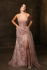 Red Carpet Dress Sleeveless Sheath Sequin Gown By Royal Queen RQ8176 - MAUVE / 4 - Dress