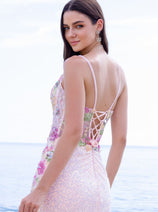 Red Carpet Dress Square Neck A-Line Gala Gown By Amelia Couture 2053