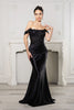 Red Carpet Dress Strapless Mermaid Prom Gown By May Queen MQ2153 - BLACK / 4 - Dress