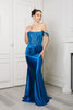 Red Carpet Dress Strapless Mermaid Prom Gown By May Queen MQ2153 - TEAL BLUE / 4 - Dress