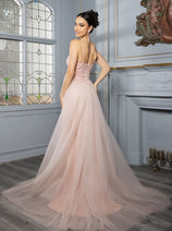 Red Carpet Dress V-Neck Sequin Evening Gown By May Queen MQ2167