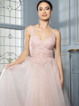 Red Carpet Dress V-Neck Sequin Evening Gown By May Queen MQ2167